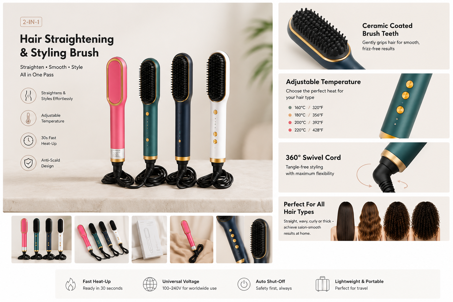 Electrical Hair Straightener Comb
