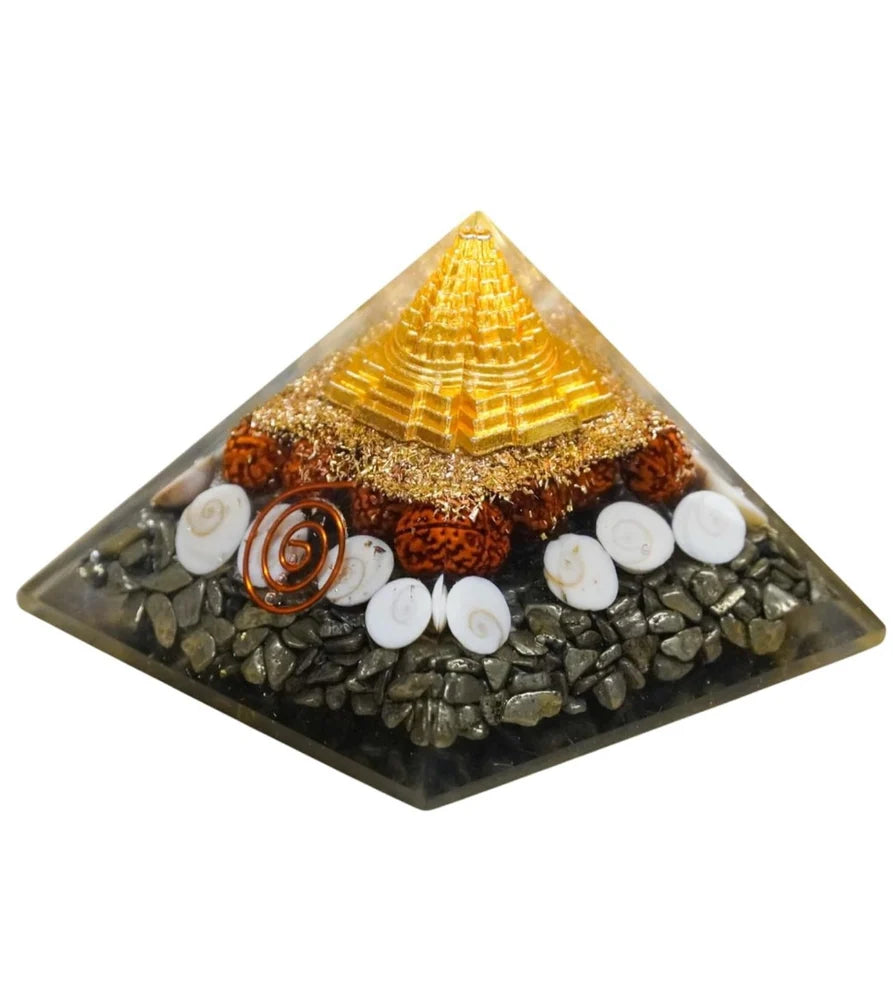 Money Magnet Pyrite Pyramid Vastu for Home, Certified Pyrite Stone Original Pyramid